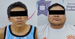 Detienen en la capital poblana a dos sujetos con presunta droga