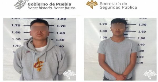 Detienen en Texmelucan a dos presuntos vendedores de droga