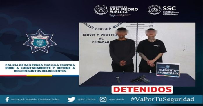 Detienen a dos personas que intentaron asaltar a un cuentahabiente