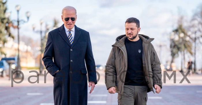 Visita Joe Biden a Zelensky en Ucrania tras un a&ntilde;o del inicio de la guerra