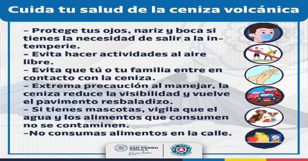 Emiten autoridades de San Pedro Cholula recomendaciones ante caída de ceniza