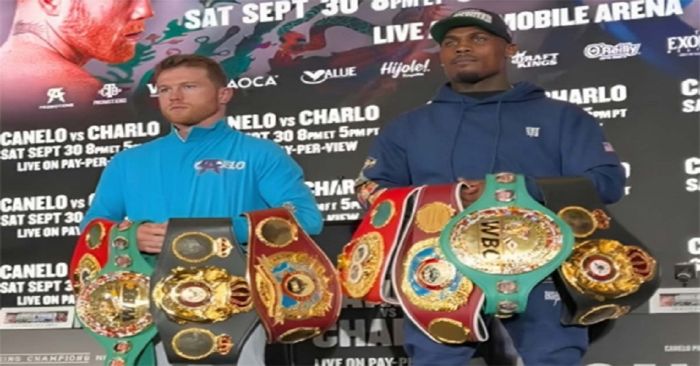 Se desafían &#039;Canelo&#039; Álvarez y Jermell Charlo en rueda de prensa