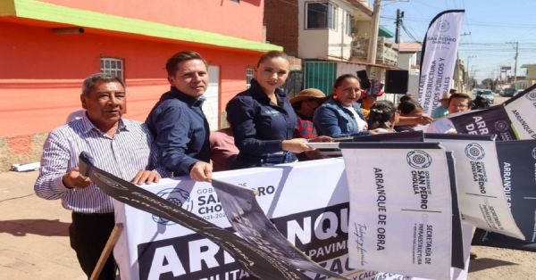 Inician pavimentación en calles de San Pedro Cholula