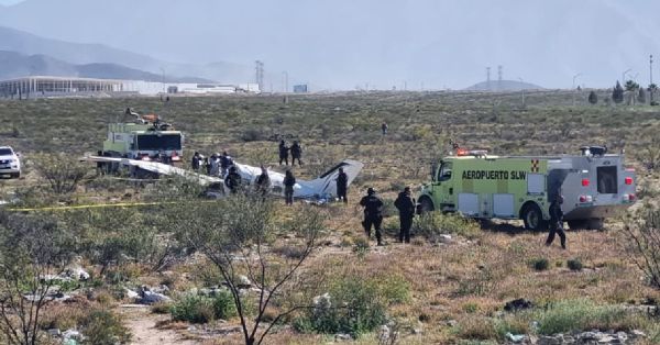 Mueren cuatro en desplome de avioneta en Ramos Arizpe, Coahuila