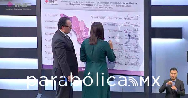 Firman INE e IEE Puebla acuerdo de colaboración al arrancar el Proceso Electoral 2023-2024