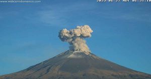 Se mantiene el Semáforo de Alerta Volcánica del Popocatépetl en Amarillo Fase 2