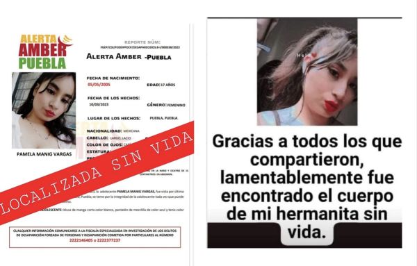 Localizan sin vida a la menor Pamela, desapareci&oacute; hace unos d&iacute;as en San Miguel Mayorazgo