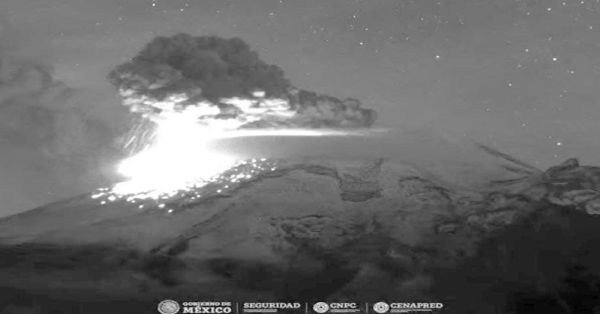 Continúa Popocatépetl con exhalaciones sin representar mayor riesgo a población: Protección Civil