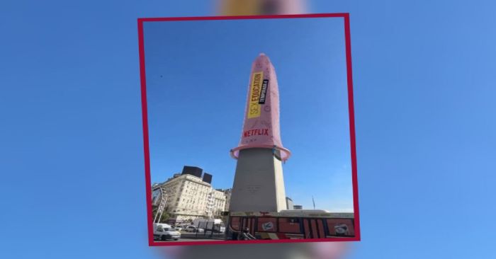 Tiene un 'condón' el Obelisco de Buenos Aires...te decimos por qué