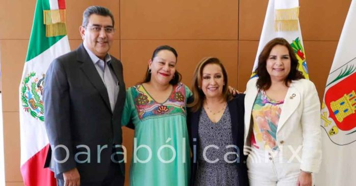Recibe Sergio Salomón a María Luisa Albores y Lorena Cuéllar
