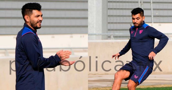 Reaparece “Tecatito” Corona en entrenamientos del Sevilla