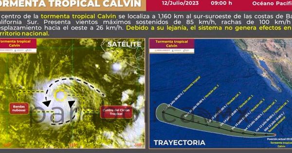 Evolucionará depresión tropical Tres-E a tormenta tropical &quot;Calvin&quot;: SMN