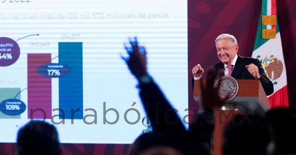 Destaca Presidencia alza en reparto de utilidades a trabajadores en la actual administración