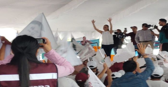 Contemplan cierre de Sheinbaum en Puebla el pr&oacute;ximo jueves