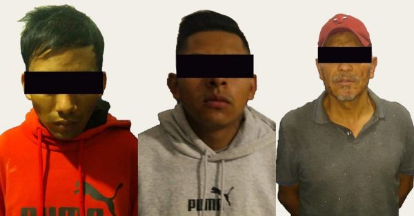 Detienen a tres hombres por el delito de robo a negocio en La Zavaleta