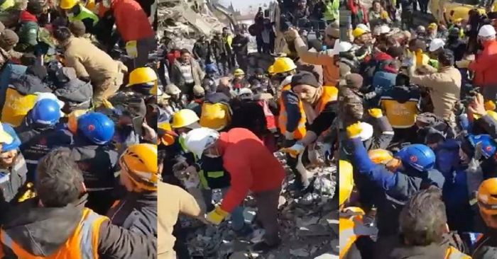 Rescatan brigadistas mexicanos a ni&ntilde;a de 8 a&ntilde;os atrapada entre escombros