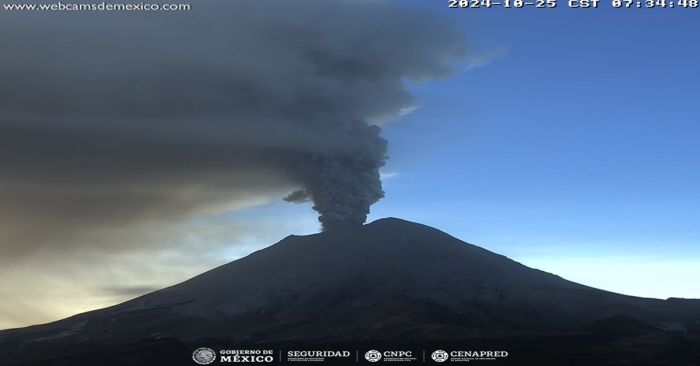 Registra Popocatépetl 1005 minutos de tremor de alta frecuencia