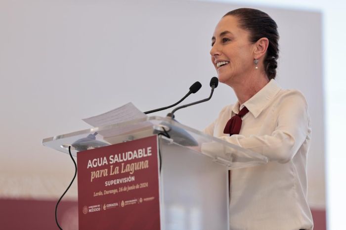 Anuncia Sheinbaum la continuidad del proyecto de Agua Saludable para La Laguna