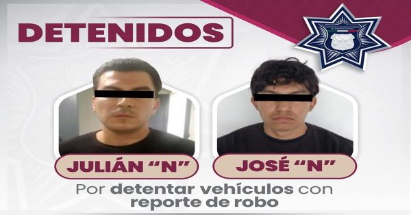 Detienen a dos hombres, conducían unidades robadas