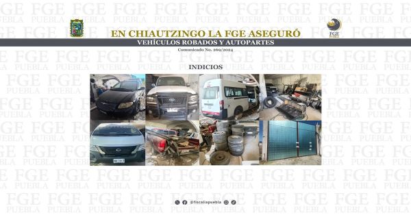 Localizan en el municipio de Chiautzingo vehículos robados