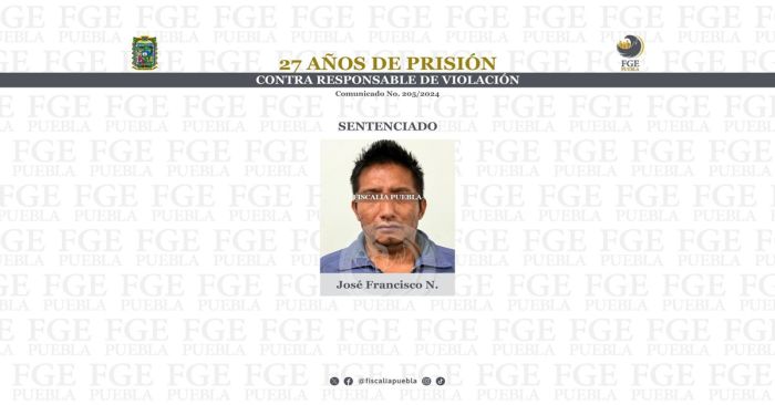 Detienen a José Francisco N. por el delito de violación