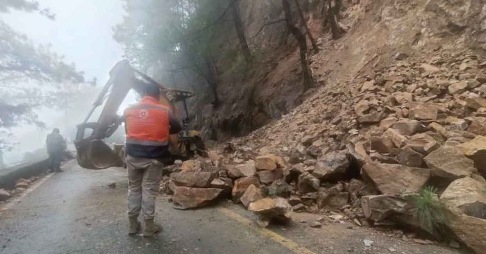 Atienden deslaves, caída de árboles y rocas en 9 municipios: Sergio Salomón