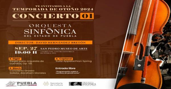 Anuncian conciertos de otoño de la Orquesta Sinfónica de Puebla