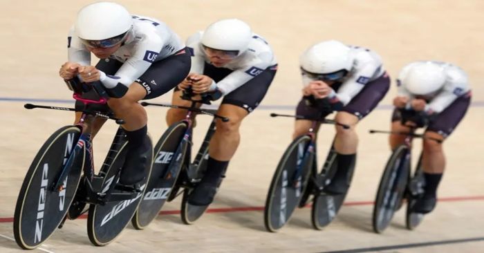 Gana Estados Unidos oro en Persecución por equipos femenil en París