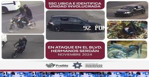 Localizan vehículo de agresores en la balacera del bulevar Hermanos Serdán