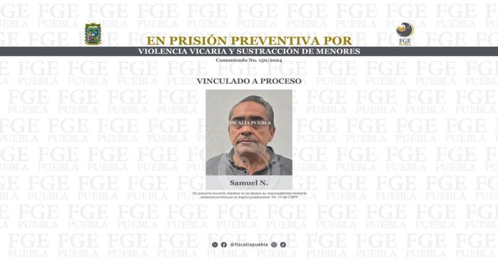 Vinculan a proceso a Samuel N. por el delito de violencia vicaria