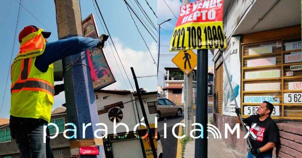 Retira ayuntamiento m&aacute;s de 4 mil 500 elementos publicitarios irregulares