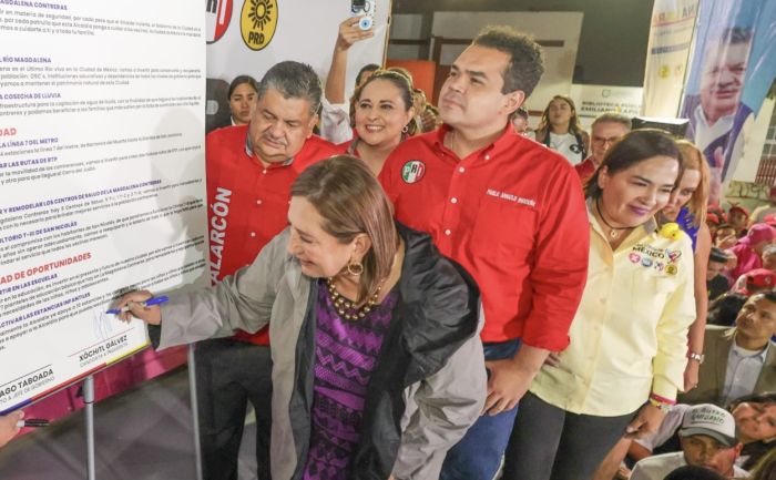 Propone X&oacute;chitl G&aacute;lvez llevar a la Constituci&oacute;n tres programas sociales