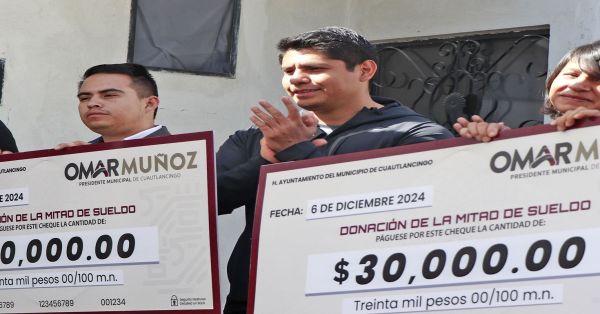 Entrega Omar Muñoz parte de su salario para Cuautlancingo