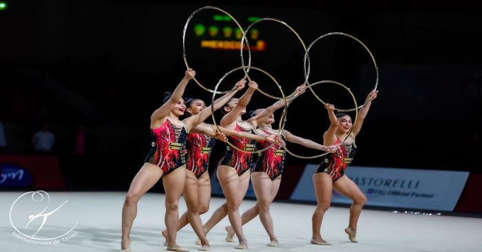 Gana conjunto mexicano de gimnasia rítmica plata en Grand Prix de Thiais