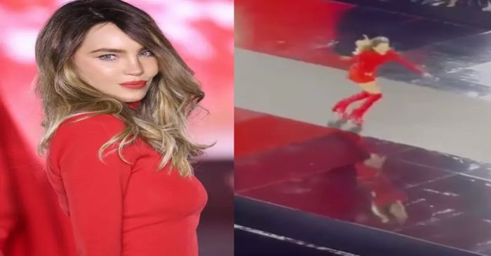 Comparte Belinda fotos de rodillas raspadas tras caída en pasarela