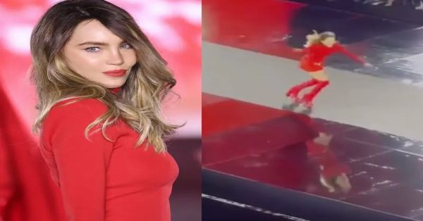 Comparte Belinda fotos de rodillas raspadas tras caída en pasarela