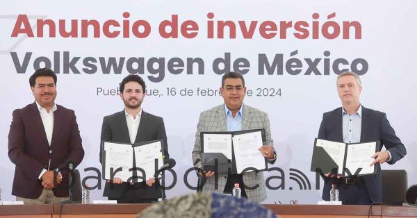 Anuncia Sergio Salomón inversión millonaria de Volkswagen