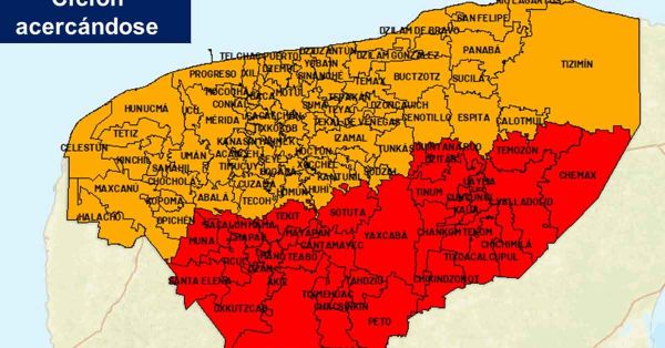 Ponen en Alerta Roja municipios al sur de Yucat&aacute;n por Beryl