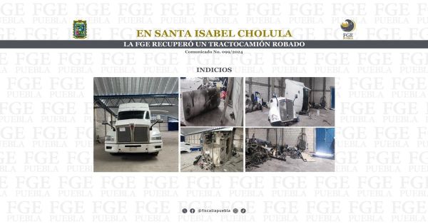 Catean inmueble en Santa Isabel Cholula donde ubicó un tractocamión y diversas autopartes