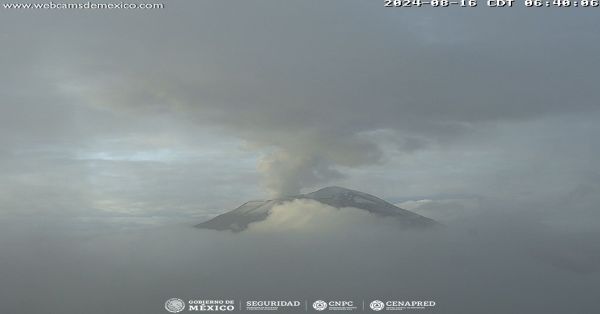 Emite Popocat&eacute;petl 40 exhalaciones y 9.5 minutos de tremor arm&oacute;nico