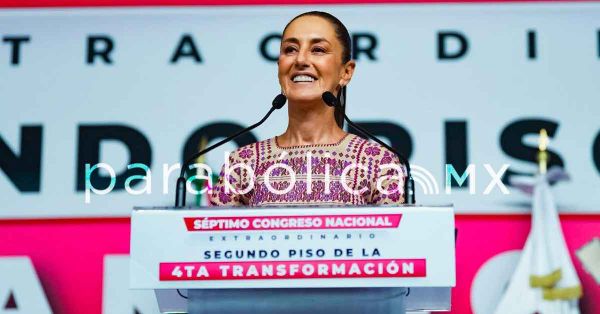 Estar&eacute; a la altura, afirma Sheinbaum en el VII Congreso Nacional Extraordinario de Morena