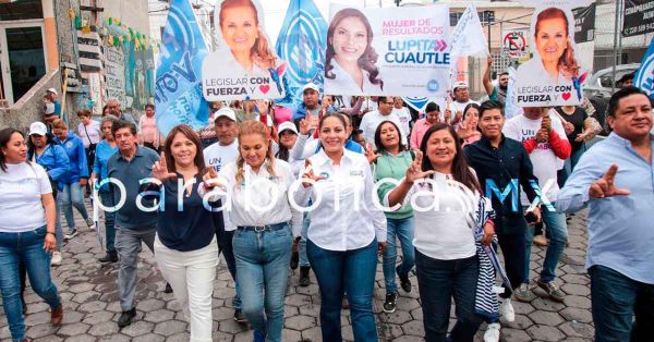 Se mantiene Lupita Cuautle a la cabeza por San Andrés