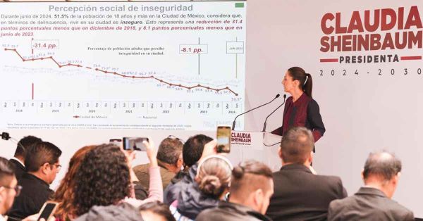 Seguir&aacute;n bajando los &iacute;ndices delictivos del pa&iacute;s: Sheinbaum