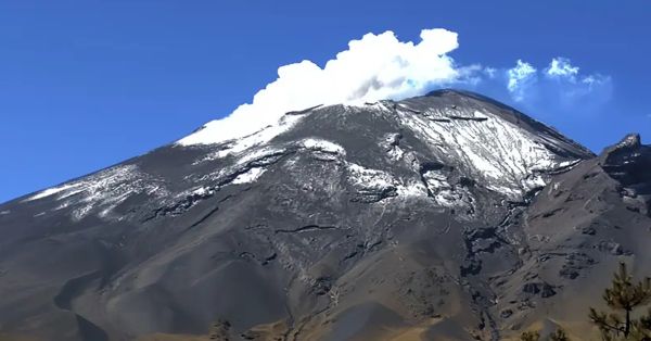 Baja intensidad el Popocatépetl, semáforo se mantiene en amarillo
