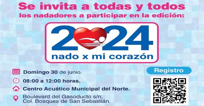 Se suma Puebla a la concientizaci&oacute;n internacional "Nado por mi coraz&oacute;n 2024&rdquo;