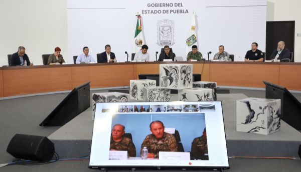 Participa Puebla en reuni&oacute;n virtual con el Gabinete de Seguridad federal previo a la jornada electoral
