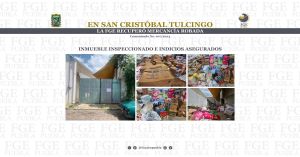Realizan cateo en un predio y recuperan mercancía robada