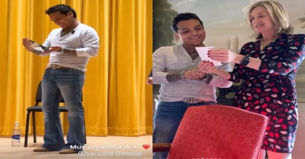 Recibe Christian Nodal premio de la Universidad de Harvard