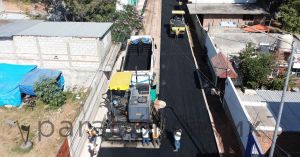 Realiza Ayuntamiento de Puebla pavimentación en la 2 Sur