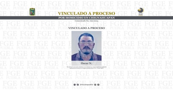 Detienen a &Oacute;scar N., presunto responsable del delito de homicidio calificado